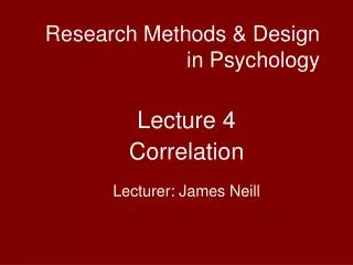 Research Methods &amp; Design in Psychology