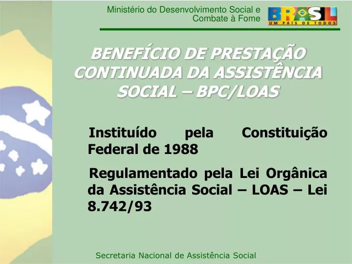 benef cio de presta o continuada da assist ncia social bpc loas