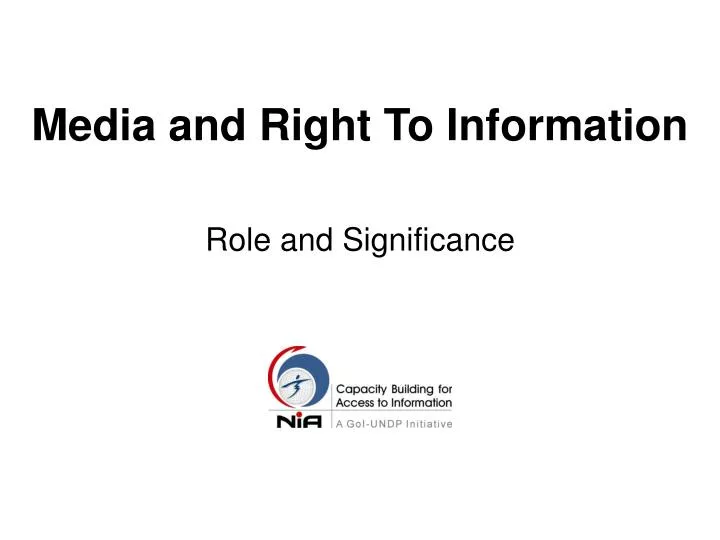 media and right to information