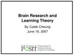 Brain Research and Learning Theory - slide 1