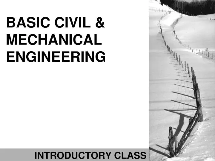 basic civil mechanical engineering