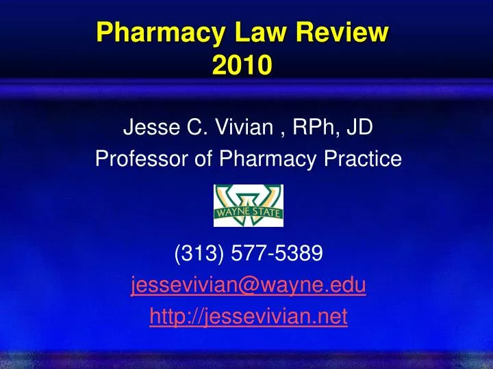 pharmacy law review 2010