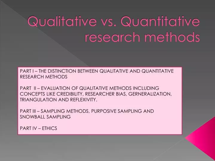 qualitative vs quantitative research methods