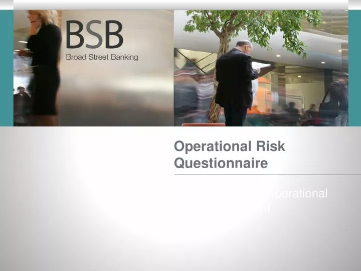 operational risk questionnaire
