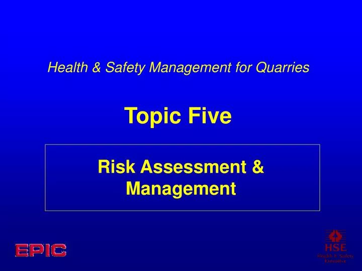 risk assessment management