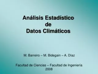 an lisis estad stico de datos clim ticos