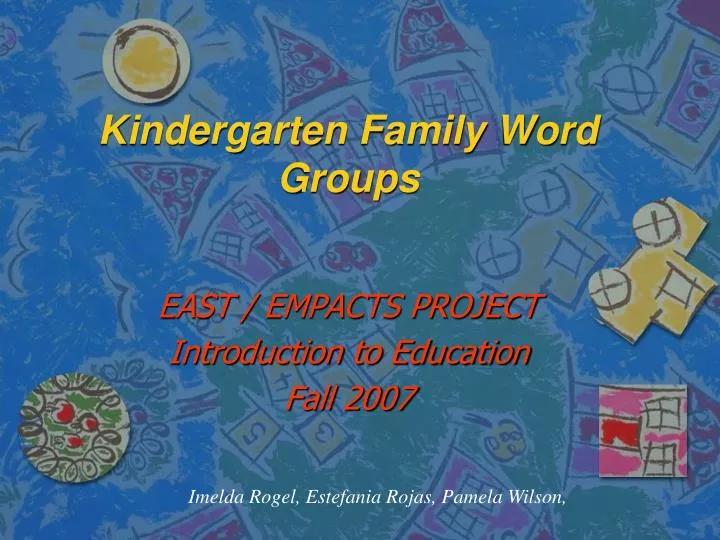 kindergarten family word groups