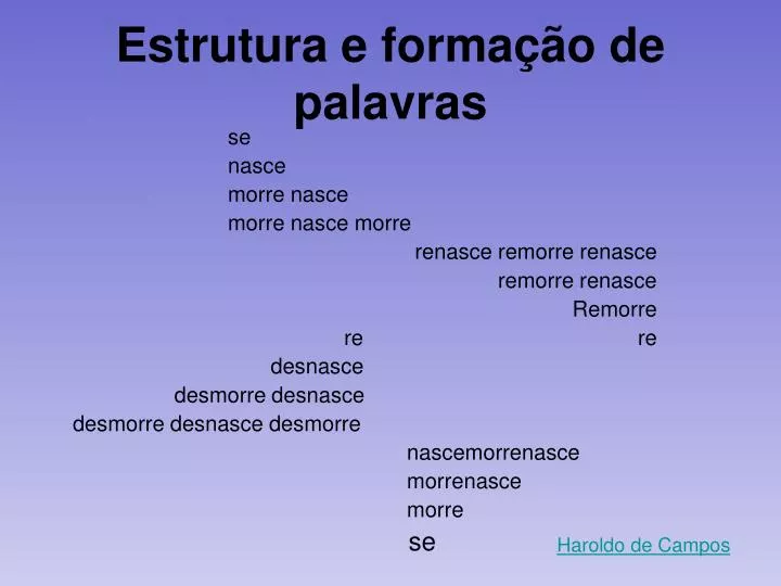 Ppt Estrutura E Formação De Palavras Powerpoint Presentation Free Download Id1269007 8309