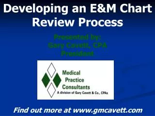 Developing an E&amp;M Chart Review Process