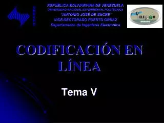codificaci n en l nea tema v