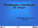 Esterilização e Desinfecção de Artigos - slide 1