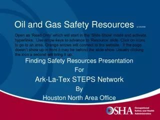 Oil and Gas Safety Resources v2 09/2008