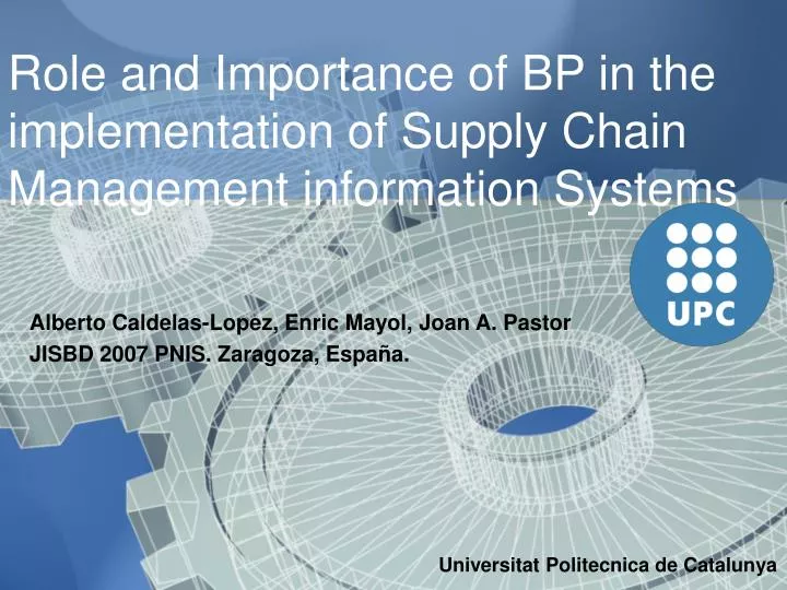 role and importance of bp in the implementation of supply chain management information systems