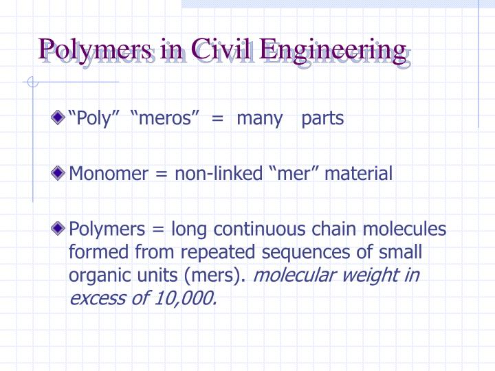 polymers in civil engineering