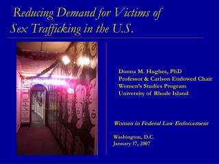 Reducing Demand for Victims of Sex Trafficking in the U.S.
