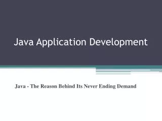 java - the reason behind its never ending demand