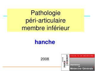 pathologie p ri articulaire membre inf rieur