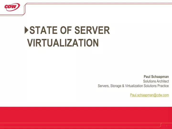 state of server virtualization