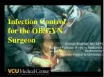 Infection Control for the OB/GYN Surgeon