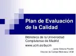Plan de Evaluación de la Calidad - slide 1