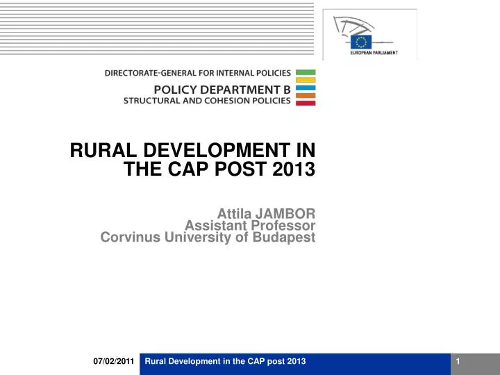 rural development in the cap post 2013