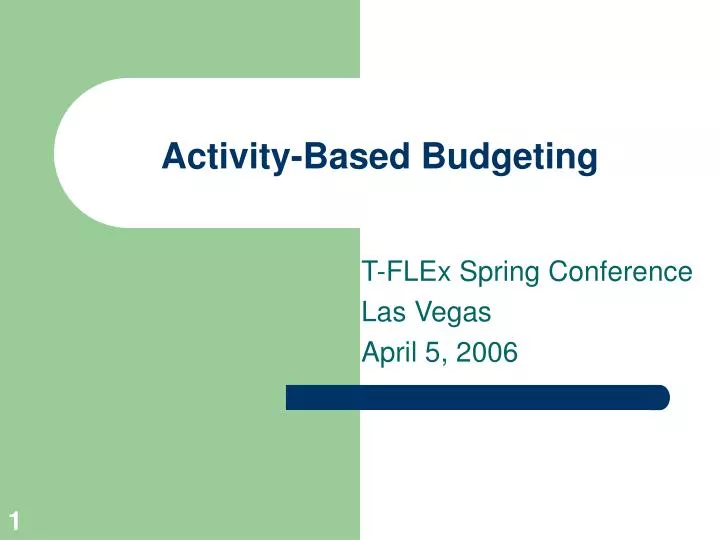 activity based budgeting