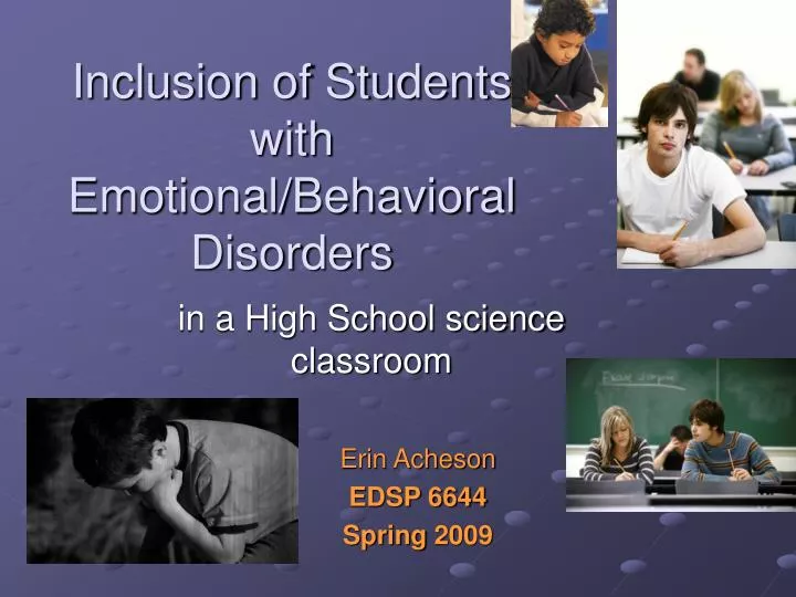 inclusion of students with emotional behavioral disorders