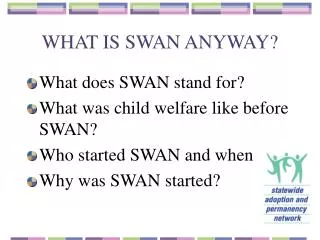 WHAT IS SWAN ANYWAY?