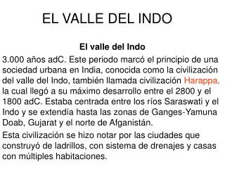 el valle del indo
