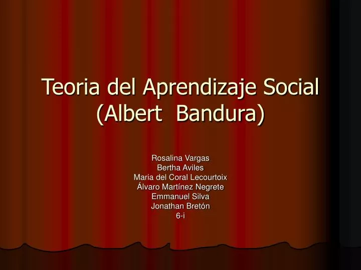 teoria del aprendizaje social albert bandura