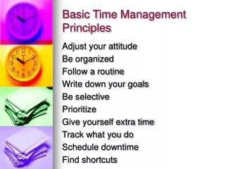 Basic Time Management Principles