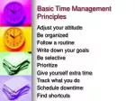 Basic Time Management Principles - slide 1