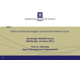 SWFs and the Norwegian Government Pension Fund