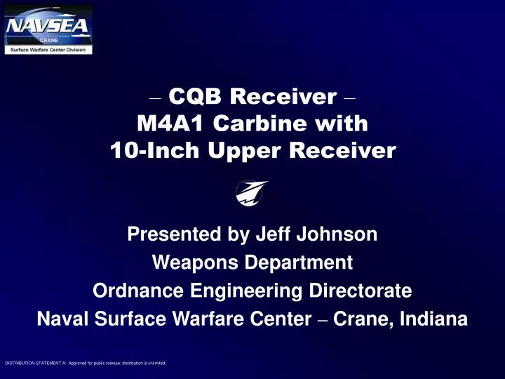 cqb receiver m4a1 carbine with 10 inch upper receiver