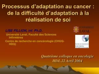 processus d adaptation au cancer de la difficult d adaptation la r alisation de soi
