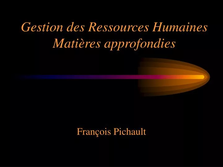 gestion des ressources humaines mati res approfondies