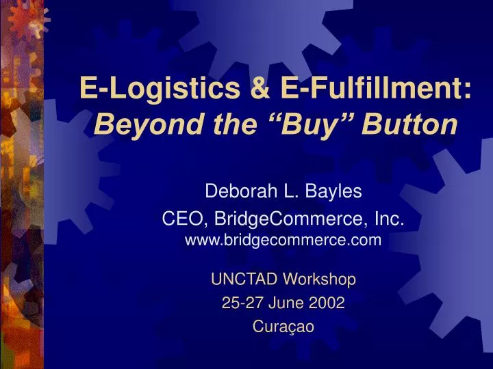 e logistics e fulfillment beyond the buy button