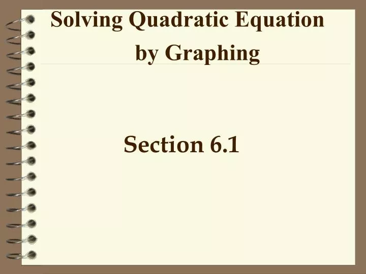 solving quadratic equation by graphing