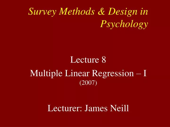survey methods design in psychology
