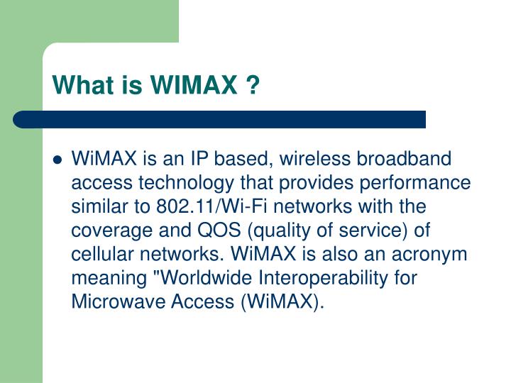 what is wimax