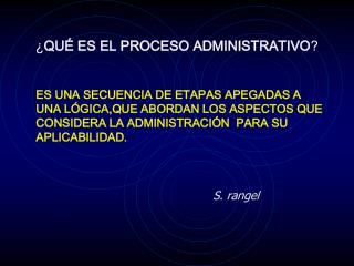 qu es el proceso administrativo