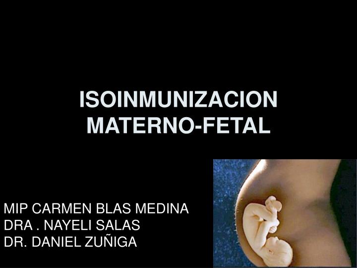 isoinmunizacion materno fetal