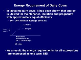 Energy Requirement of Dairy Cows