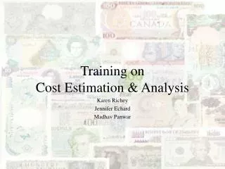 Training on Cost Estimation &amp; Analysis