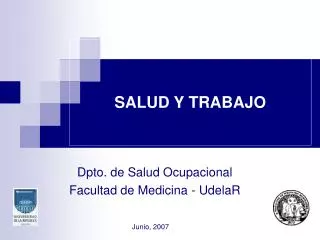 salud y trabajo