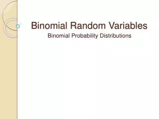 binomial random variables