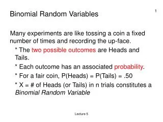 Binomial Random Variables