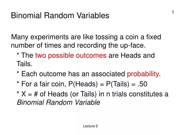 binomial random variables