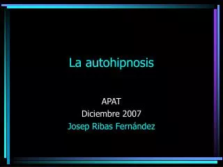 la autohipnosis