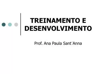 treinamento e desenvolvimento